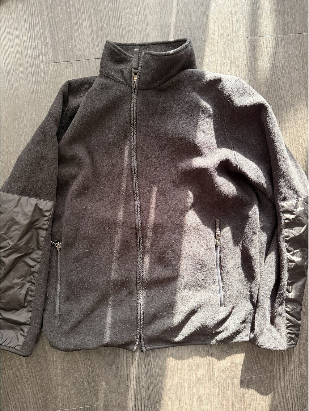Prada Linea Rossa 2010 Archival Technical Full-Zip Fleece Jacket Black XXL